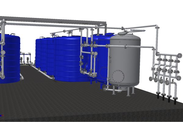 Dimensionering af vandværk i inventor 3D og 2D auto cad